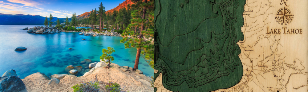 3D Lake Tahoe City Map